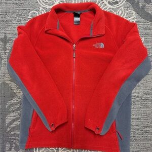 The North Face Red and Gray Lightweight Jacket